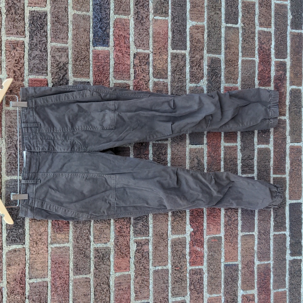 Nili Lotan 111/88 80NL brown cotton pants with zipped, expandable ankles size 6